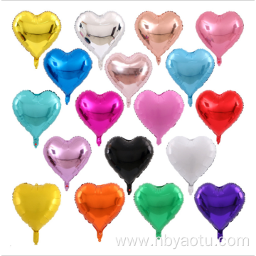 gold foil balloons Heart Mylar Balloons